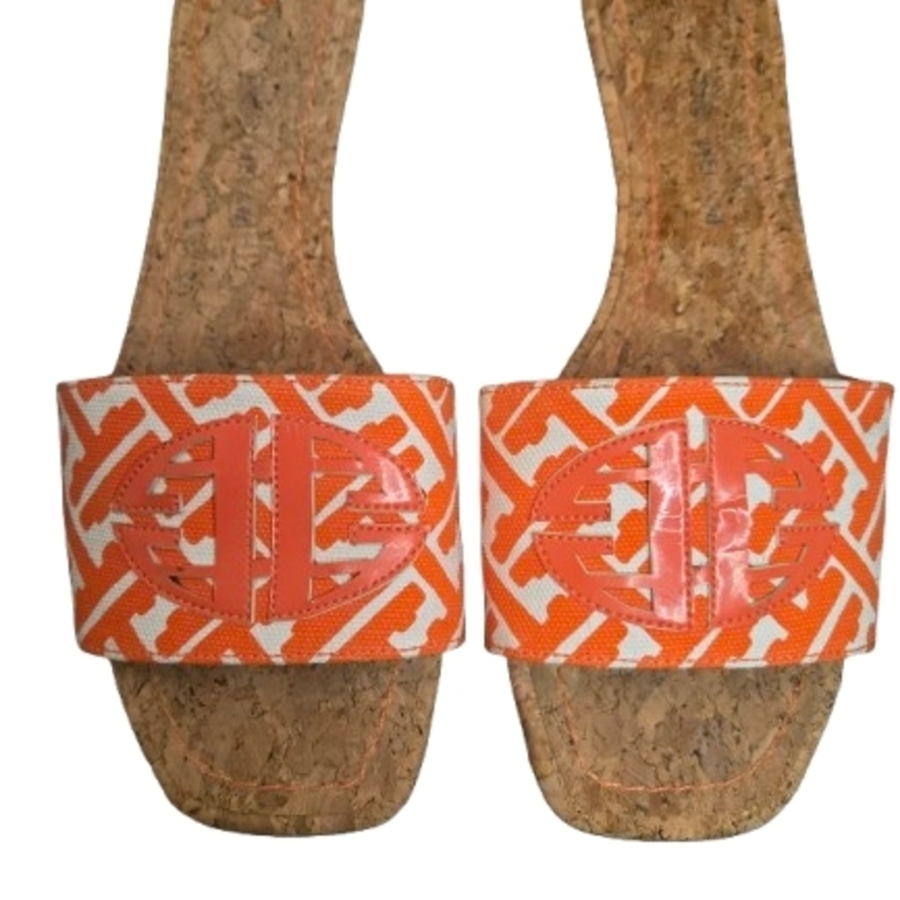 ANTONIO MELANI‎ Orange Cork Sandals